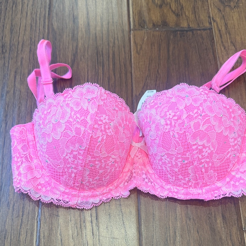 Victoria's Secret Bright Pink Lace Bra
